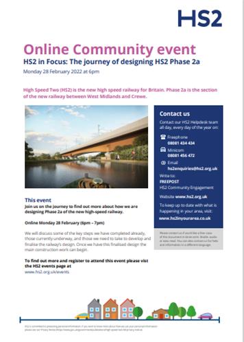  - Online Community Event - HS2 in Focus: The journey of designing HS2 Phase 2a